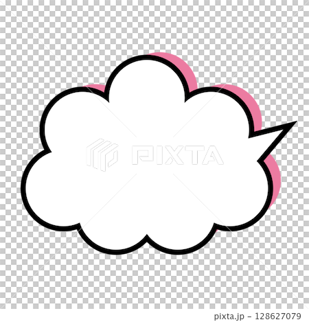 Simple speech bubble illustration - Fluffy 128627079
