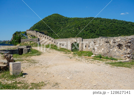 ruins of ancient Fort Mogren in Budva, Montenegro 128627141
