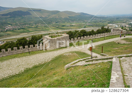 inside the walls of Berat Castle in Berat, Albania, a Unesco World Heritage Site inside the walls of Berat Castle in Berat, Albania, a Unesco World Heritage Site 128627304