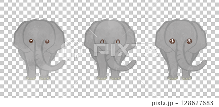可愛的大象插圖集 128627683