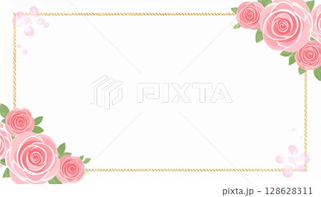 優雅でロマンティックなローズフレーム3 128628311
