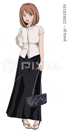 ドレスを着た女性 ドレスを着た女性 128628339