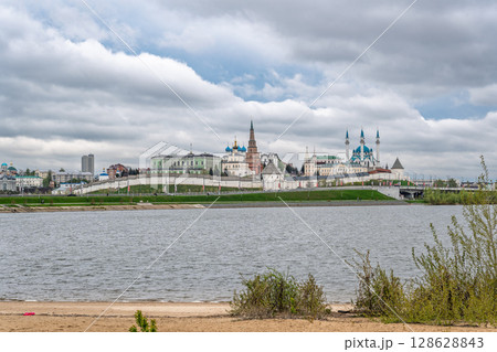 Cityscape of the embankment of the city of Kazan and the Kazan Kremlin. Russia Cityscape of the embankment of the city of Kazan and the Kazan Kremlin. Russia 128628843