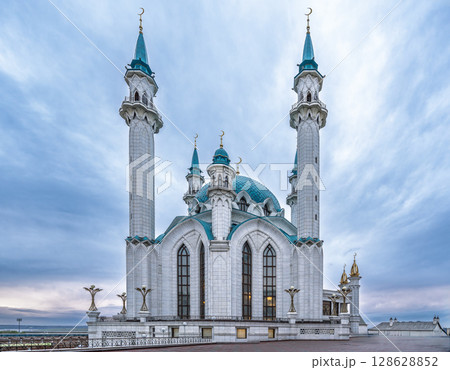 Kul Sharif mosque in Kazan Kremlin, Tatarstan, Russia. It is tourist attraction of Kazan. Kul Sharif mosque in Kazan Kremlin, Tatarstan, Russia. It is tourist attraction of Kazan. 128628852