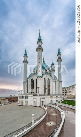 Kul Sharif mosque in Kazan Kremlin, Tatarstan, Russia. It is tourist attraction of Kazan. Kul Sharif mosque in Kazan Kremlin, Tatarstan, Russia. It is tourist attraction of Kazan. 128628856