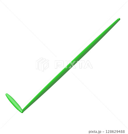 red paper note with green tick 128629488