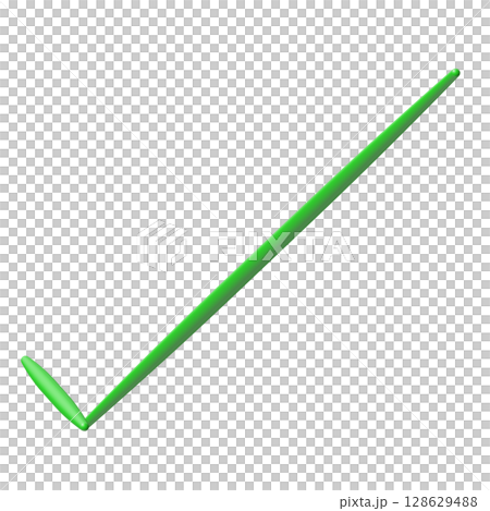 red paper note with green tick 128629488
