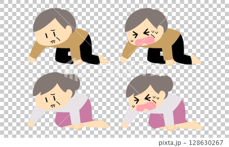 老年男女被壓傷 128630267