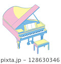 レトロカラフルなピアノ 128630346