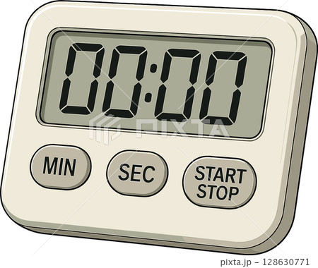 デジタルキッチンタイマーのイラスト 128630771