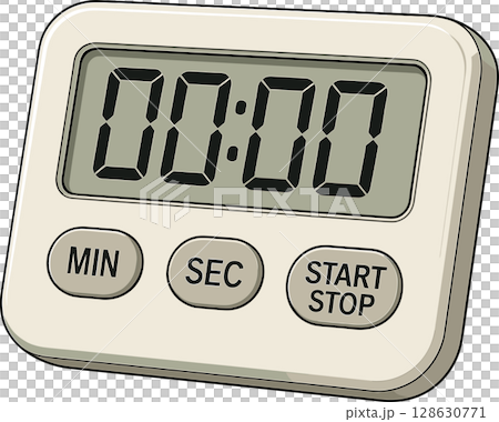 デジタルキッチンタイマーのイラスト 128630771