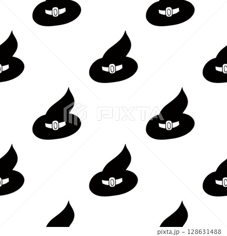 Halloween Monochrome pattern in hand draw style 128631488