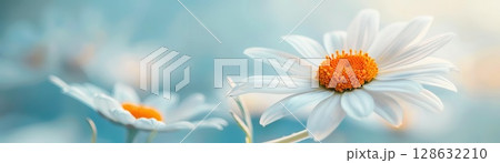 Detailed watercolor daisy with vibrant yellow center and white petals, isolated on white background, close-up view, bold and striking Detailed watercolor daisy with vibrant yellow center and white petals, isolated on white background, close-up view, bold and striking 128632210
