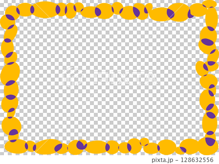 Halloween Frame - Distorted Chain Pattern Frame 6 - Orange and purple chains, white background Halloween Frame - Distorted Chain Pattern Frame 6 - Orange and purple chains, white background 128632556