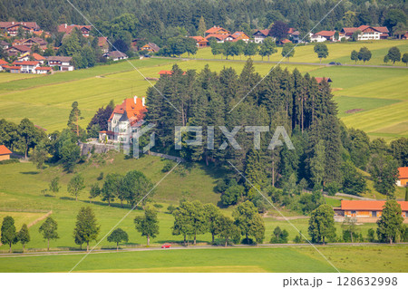 Estate and Village on a Green Plain in Bavaria Estate and Village on a Green Plain in Bavaria 128632998