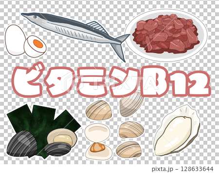 維生素 B12 圖像插圖（無背景） 128633644