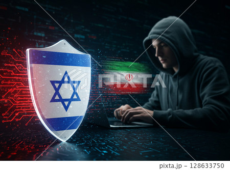 Israel Cyber Security, Hacker Attack, Digital...のイラスト素材 [128633750] - PIXTA