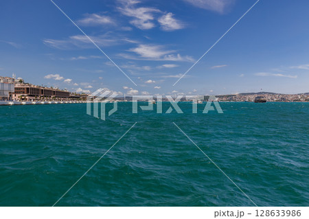 Beautiful Istanbul cityscape view from cruise sailing to Bosphorus,Turkey Beautiful Istanbul cityscape view from cruise sailing to Bosphorus,Turkey 128633986