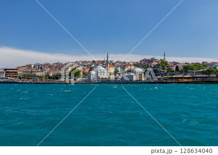 Beautiful Istanbul cityscape view from cruise sailing to Bosphorus,Turkey Beautiful Istanbul cityscape view from cruise sailing to Bosphorus,Turkey 128634040
