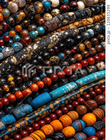 Vibrant Gemstone Beads Colorful Jewelry Making Supplies Natural Stones red blue dark oval long black 128635299