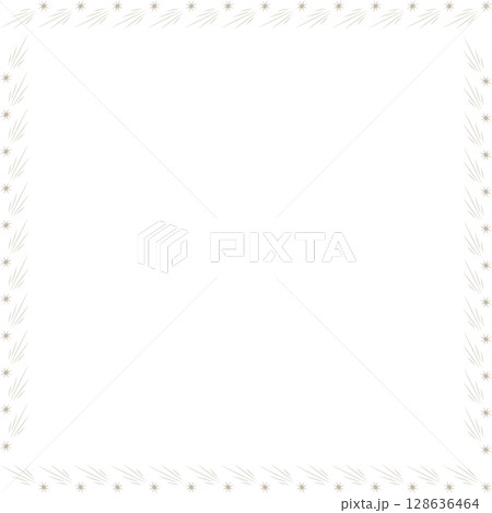 Meteorite and comet frame. Shooting stars template isolated on white background. Baby shower design 128636464