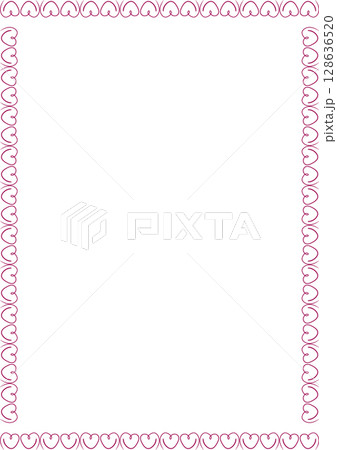 Hearts doodle elements frame. Cute hand drawn empty frame box. Baby shower design 128636520