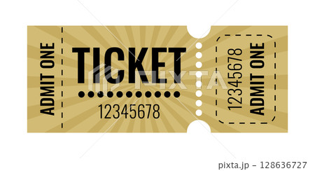 This is a Classic Admit One Ticket, designed for various Events and Entertainments 128636727