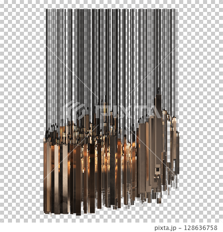 crystal chandelier for the interior isolated on transparent background, home lighting, 3D illustration, cg render crystal chandelier for the interior isolated on transparent background, home lighting, 3D illustration, cg render 128636758