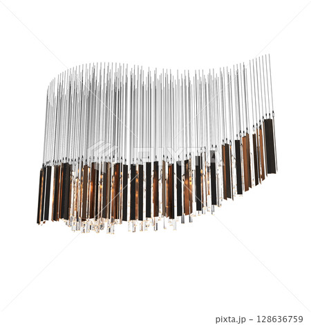 crystal chandelier for the interior isolated on transparent background, home lighting, 3D illustration, cg render crystal chandelier for the interior isolated on transparent background, home lighting, 3D illustration, cg render 128636759