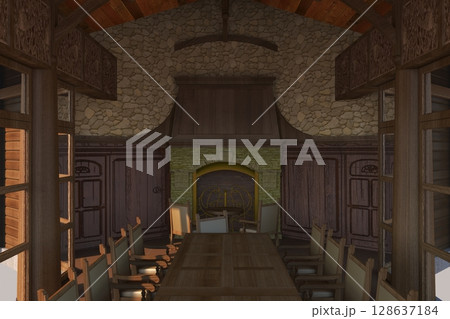 interior visualization, 3D illustration, cg 128637184