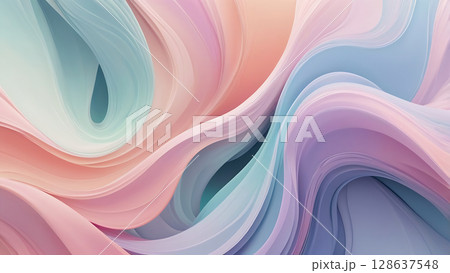 Whispering Waves of Soft Color 128637548