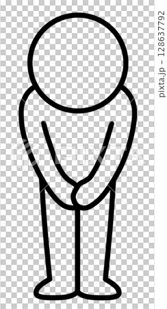 簡筆畫鞠躬 128637792