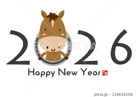 2026年午年年賀状 128638108