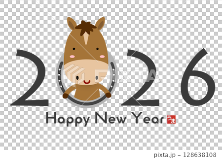 2026年午年年賀状 128638108