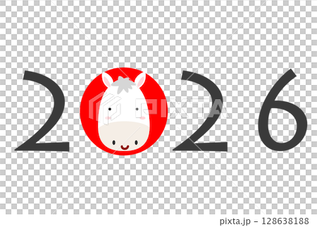 2026 Year of the Horse New Year's Card 2026 Year of the Horse New Year's Card 128638188