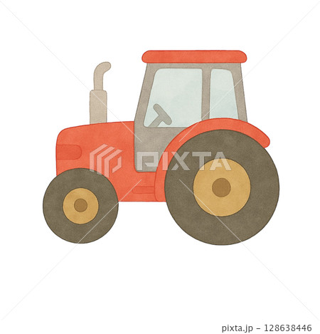 トラクターのイラスト 128638446