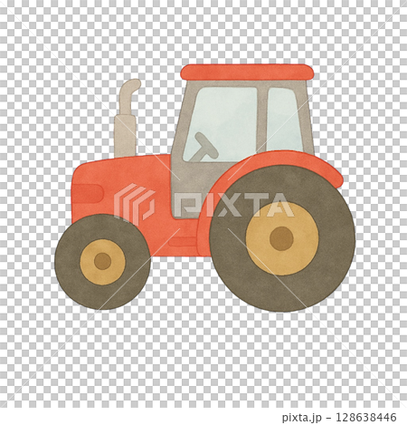 トラクターのイラスト 128638446