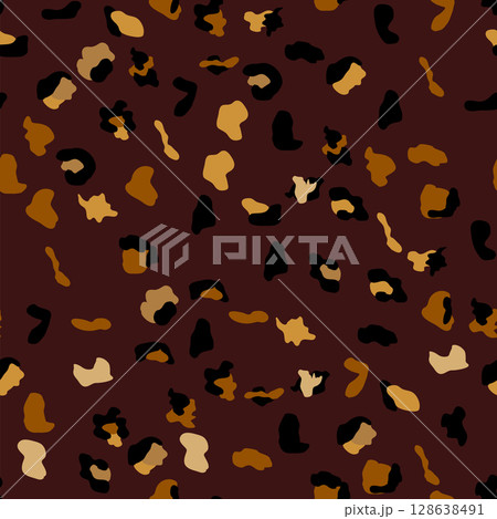Seamless leopard print pattern. Fully seamless jaguar or cheetah skin pattern. leopard print textile fabric 128638491