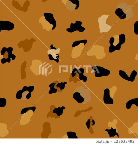 Seamless leopard print pattern. Fully seamless jaguar or cheetah skin pattern. leopard print textile fabric Seamless leopard print pattern. Fully seamless jaguar or cheetah skin pattern. leopard print textile fabric 128638492