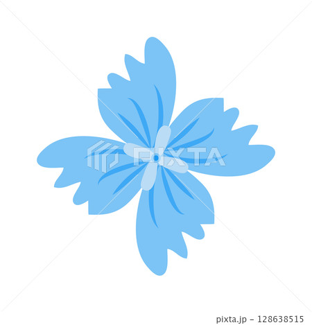 Wild and garden flowers, leaves. Modern vector botanical illustrations in trendy bright colors on white background. hand drawn floral design elements 128638515