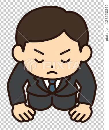 謝罪をする男女「AI生成画像」 128638849