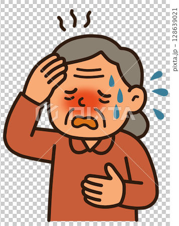 熱中症のお年寄り「AI生成画像」 熱中症のお年寄り「AI生成画像」 128639021