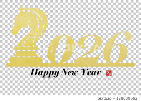 2026 Year of the Horse New Year's Card 128639062