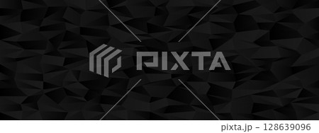 Abstract geometric pattern with black polyhedral shapes for modern design and artistic backgrounds Abstract geometric pattern with black polyhedral shapes for modern design and artistic backgrounds 128639096