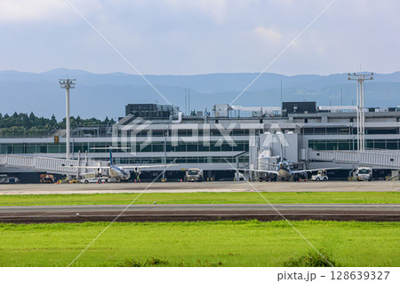 美しい景色と熊本空港 128639327
