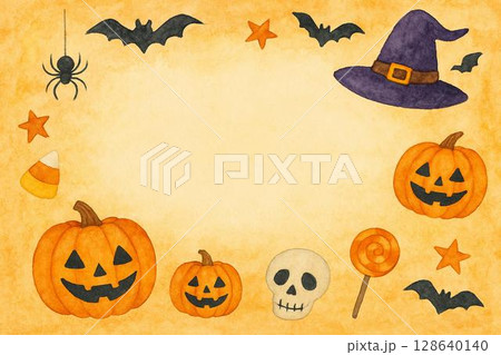 フレーム素材・ハロウィン 128640140