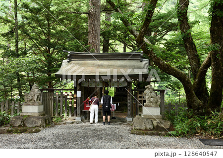 上高地 神宿る明神池 上高地 神宿る明神池 128640547