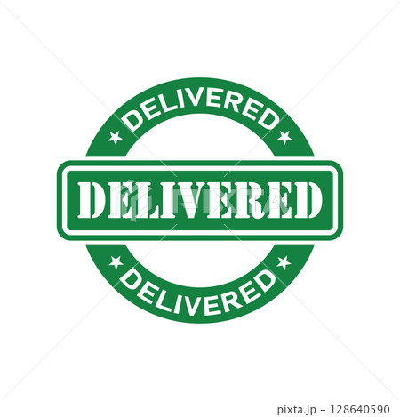 Green Delivered Stamp Badge Icon Label Green Delivered Stamp Badge Icon Label 128640590