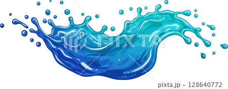 set of wave flowing water wave set of wave flowing water wave 128640772