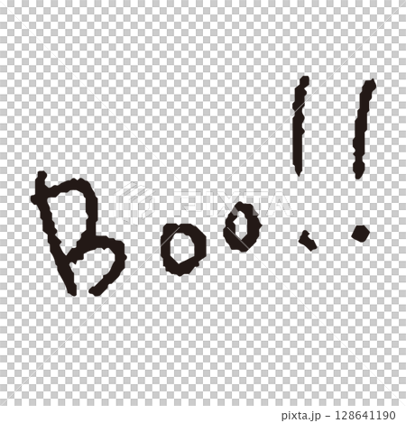 Handwritten "Boo" character 128641190